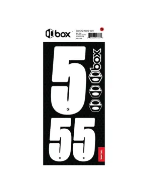 Box Two Number Sticker Kit White
